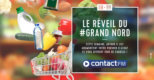 CETTE SEMAINE LE REVEIL DU GRAND NORD VOUS OFFRE 150€ DE COURSES