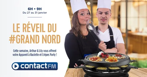 GAGNEZ VOTRE APPAREIL A RACLETTE ET CRÊPES PARTY AVEC CONTACT FM