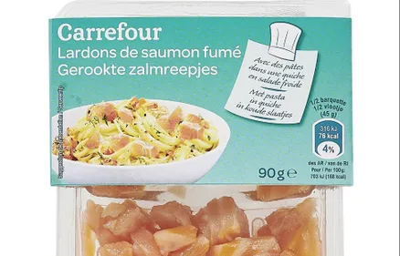 Rappel de plusieurs lots de lardons de saumon fumé, vendus chez...