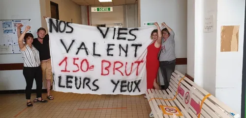 Le personnel d'entretien en grève à l'hôpital de Valenciennes