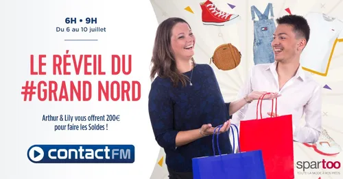 GAGNEZ 200€ POUR FAIRE LES SOLDES AVEC SPARTOO SUR CONTACT FM !