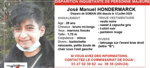 Disparition inquiétante d'un jeune de 28 ans dans le Nord