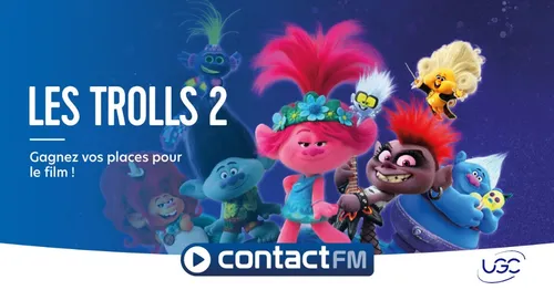 GAGNEZ VOS PLACES DE CINÉMA POUR LE FILM "LES TROLLS 2 - LA TOURNÉE...